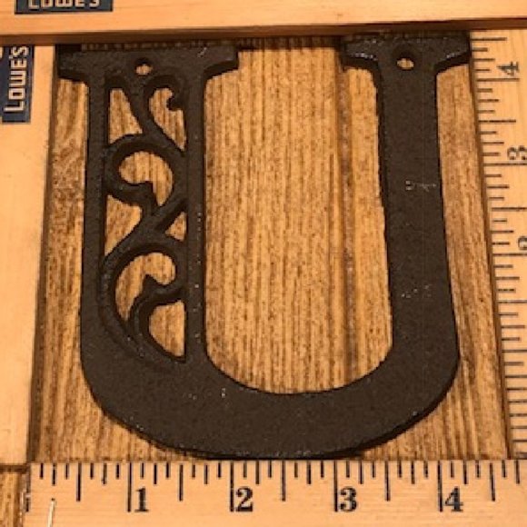 Cast Iron Letter "P" 4 5/8"tall Ornate Raw Cast Iron Ready for Paint 0184-0557-P - Picture 12 of 13